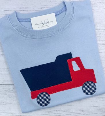Dump Truck Appliqué Tee - long sleeves
